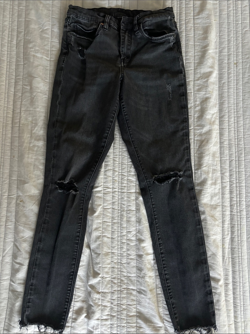 Blank NYC Black Ripped High-Rise Skinny Jeans